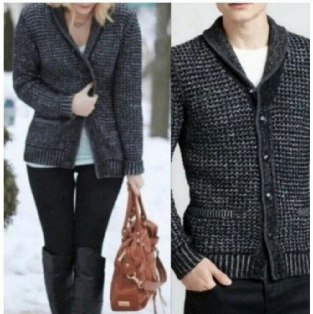 Rag & Bone/ Neiman Marcus/ Target  Charcoal and Black Wool Knit Sweater, Sz Med